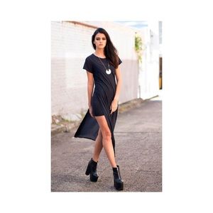 BlackMilk Clothing Sheer Split Maxi Tee